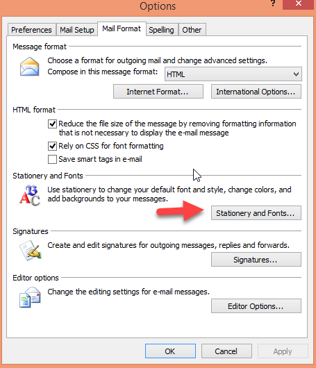 How to Change the Default Look and Size of Fonts in Outlook