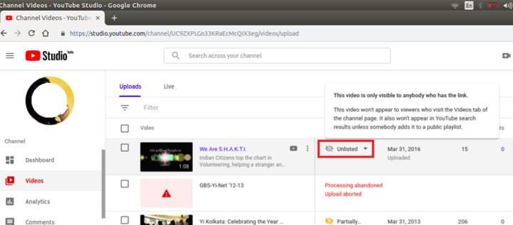 How to find unlisted YouTube videos
