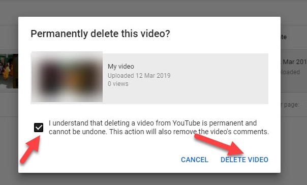 How to delete a YouTube video.