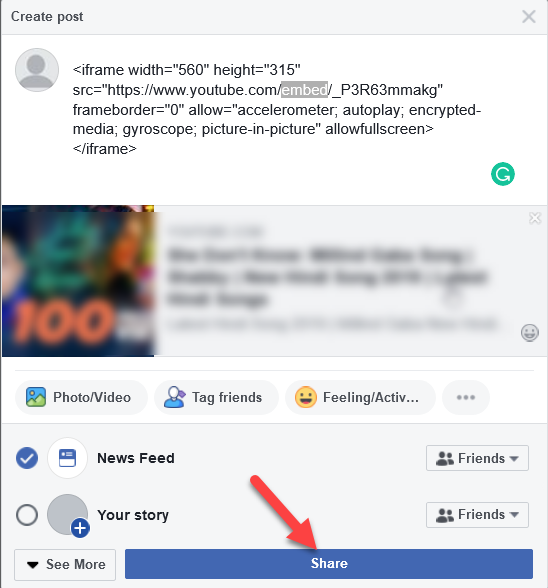 How To Embed Youtube Video On Facebook