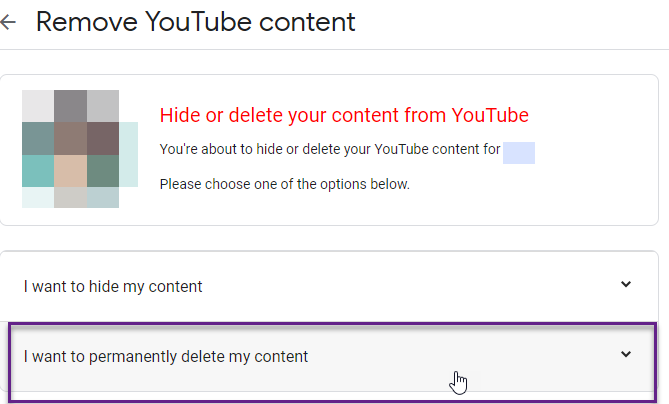 How to delete YouTube account