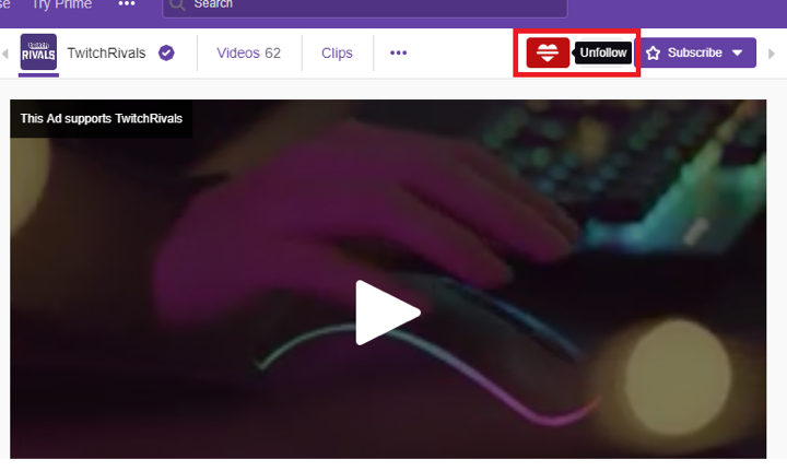 How to Unfollow on Twitch