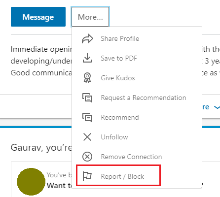 How to block someone on LinkedIn