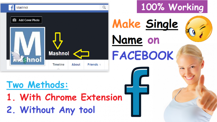 make single name on facebook without proxy