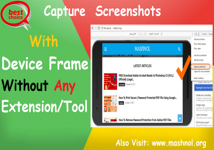 How To Capture Screen In Google Chrome Without Any Extension