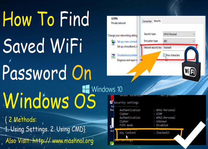 how to find wifi password on Windows 10