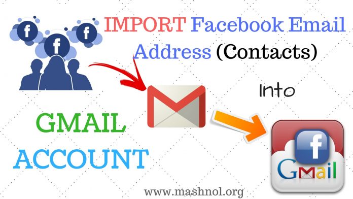 Import Facebook Contacts Into GMail Account