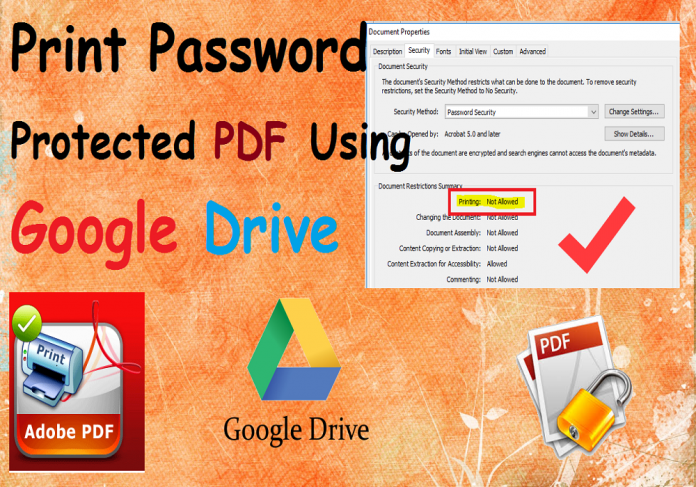 Print Secure or Password Protected PDF With Google Drive