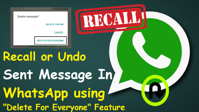 Recall Sent Message in WhatsApp