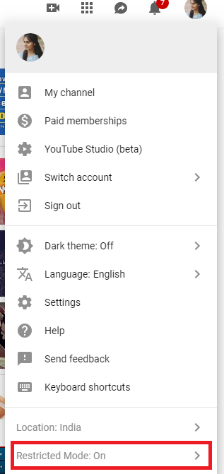 How to Disable Restricted Mode on Youtube