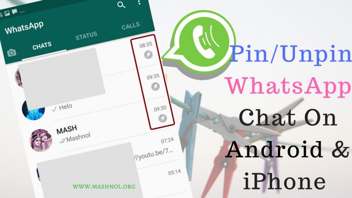Pin & UnPin WhatsApp Chat On AndroidiPhone